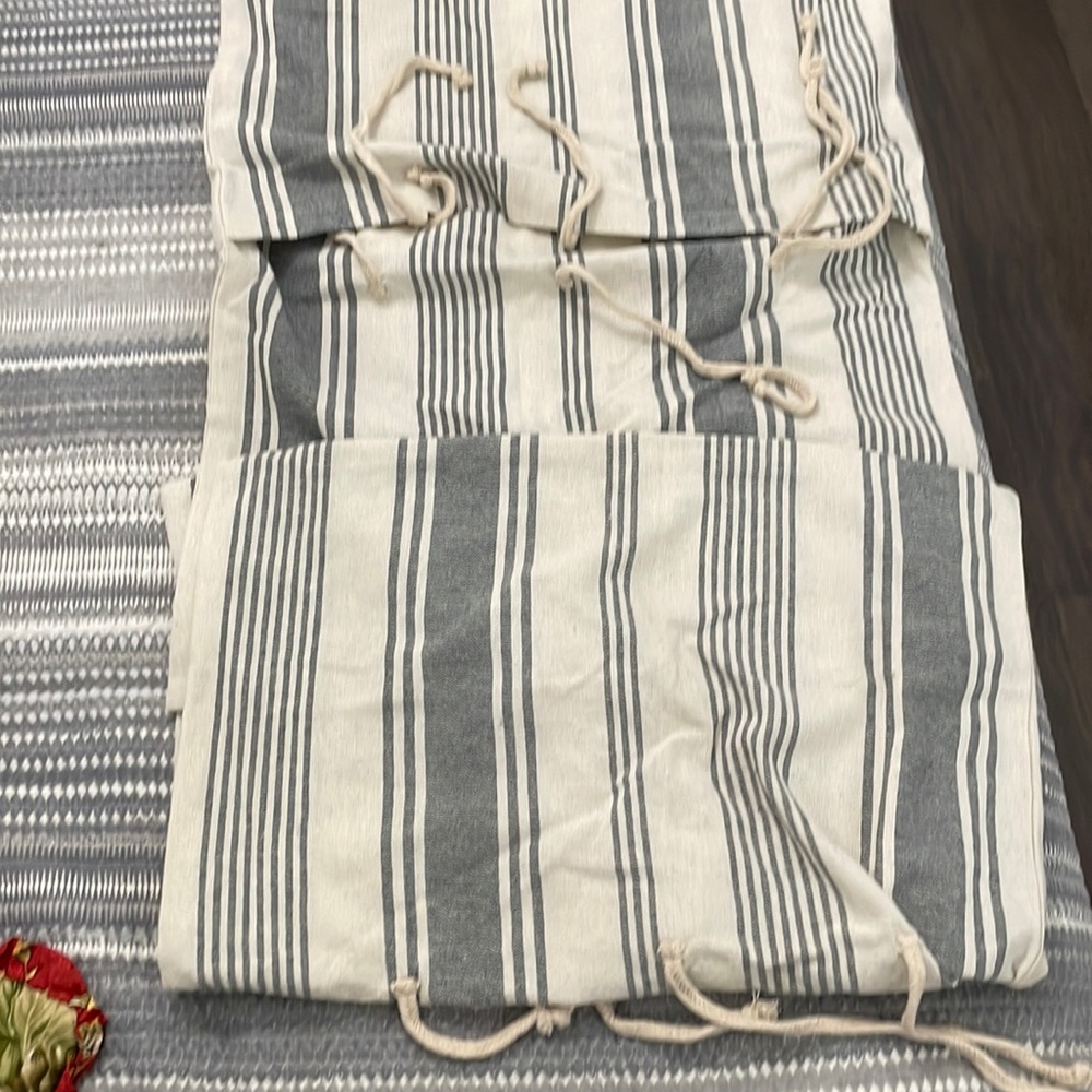 NWOT, 2 Piper Classics queen pillow shams with 3 tie closure. Price is for both